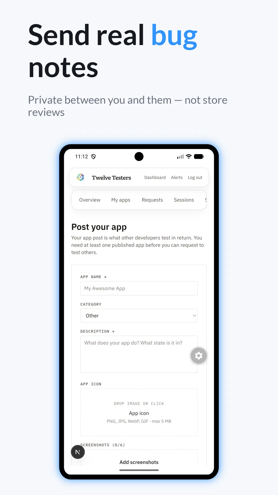 Twelve Testers screenshot