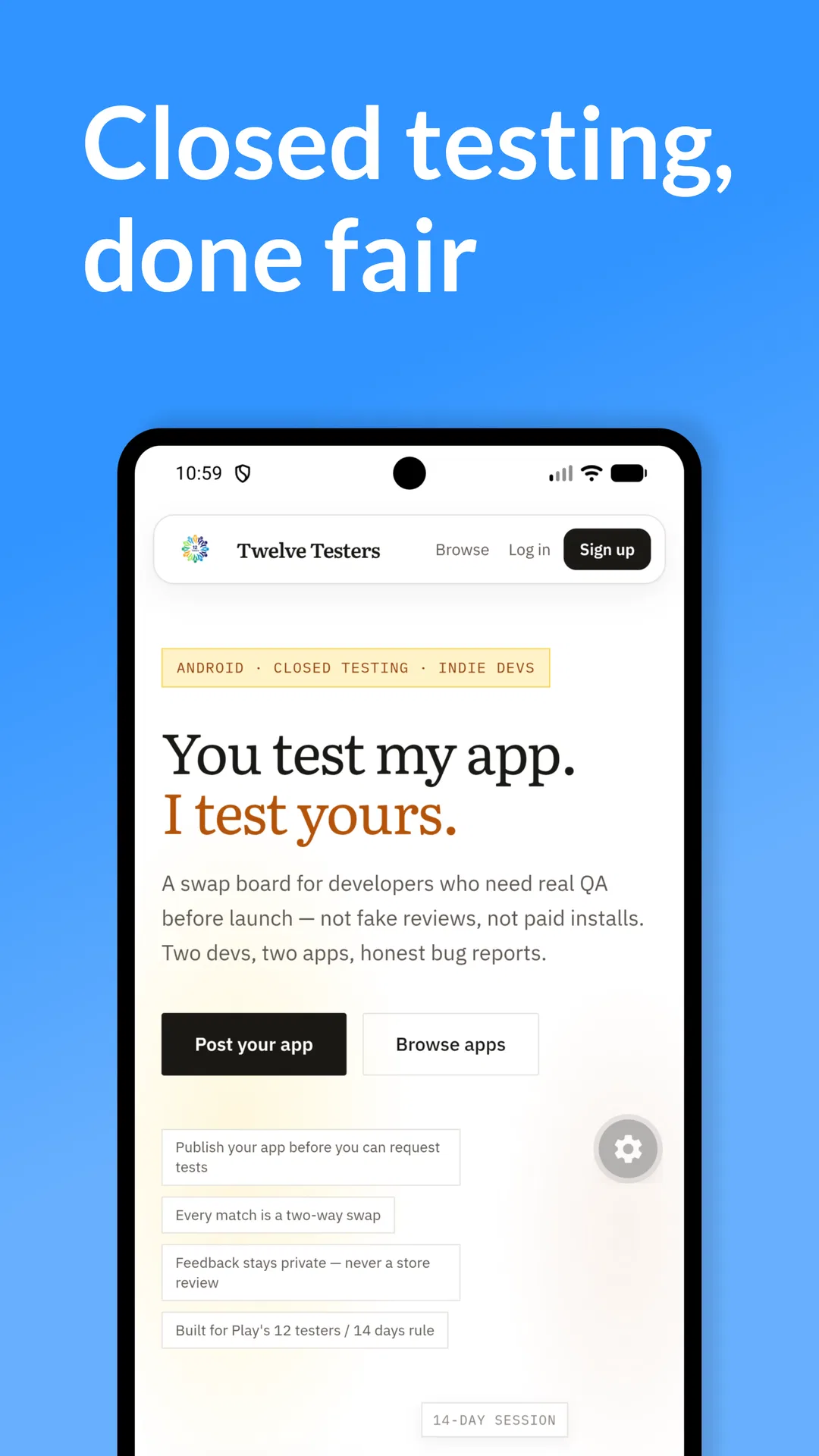 Twelve Testers screenshot