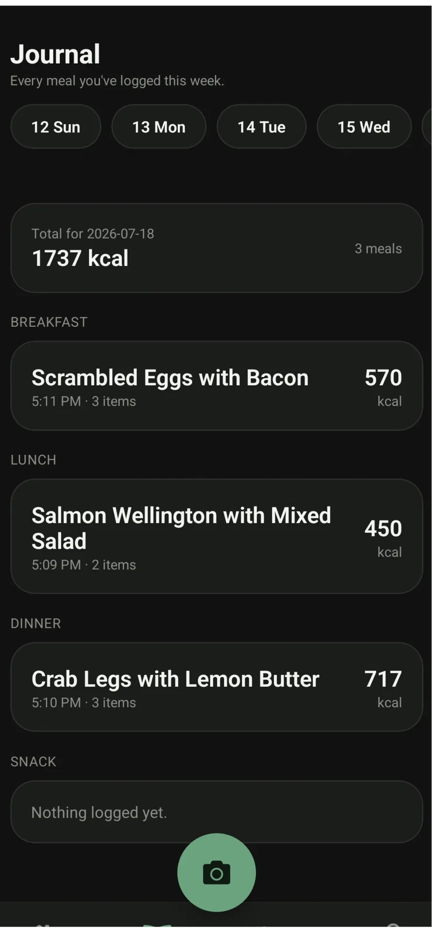 CalorieLensAI screenshot