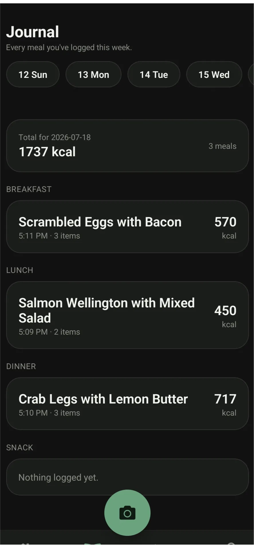 CalorieLensAI screenshot