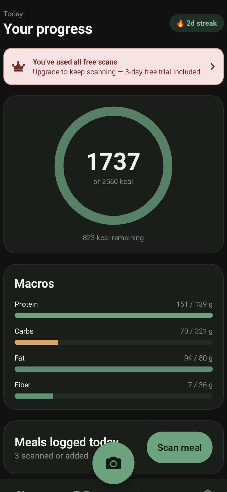 CalorieLensAI screenshot